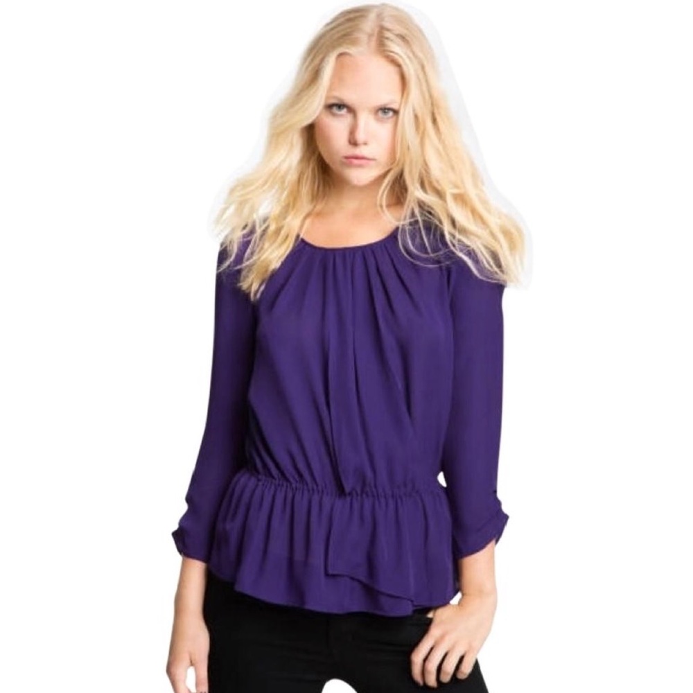 Joie Peplum 100% silk blouse top